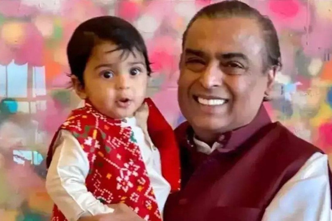 The baby bling life of Mukesh Ambani's Grandson,