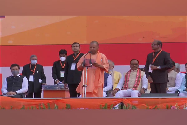Yogi Adityanath takes oath as the Chief Minister of Uttar Pradesh