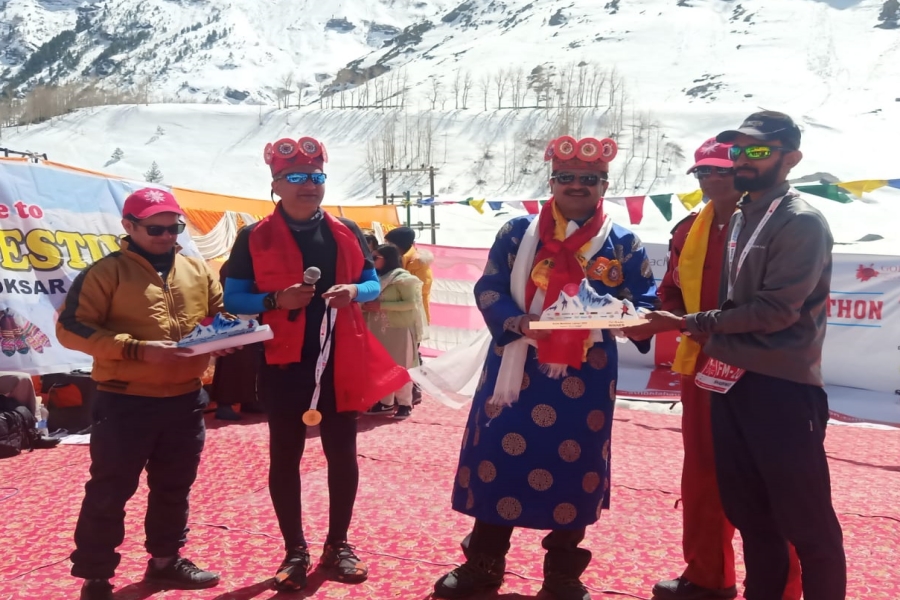 Snow marathon in Lahaul spiti