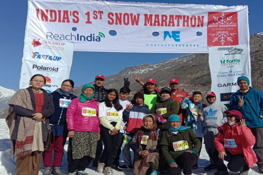 Snow marathon in Lahaul spiti