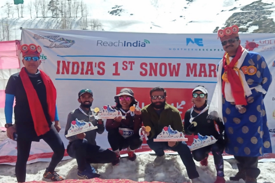 Snow marathon in Lahaul spiti