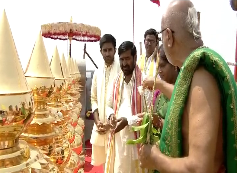 Started Yadadri Temple Reopening process and cm kcr is the first devotee to start