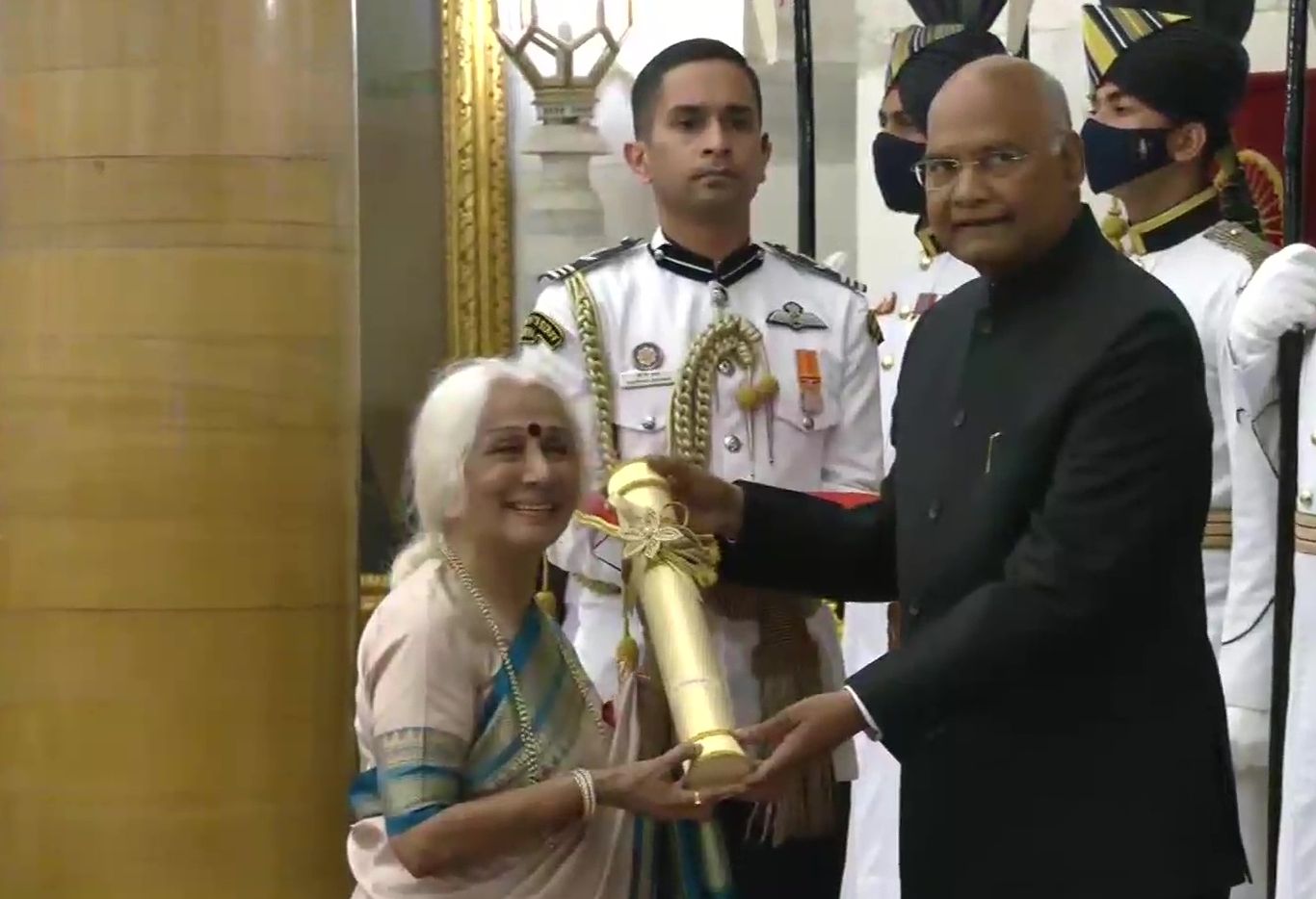 Padma Vibhushan award to Hindustani classical vocalist Prabha Atre.