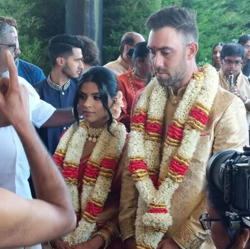 Maxwell marries Vini Raman, Maxwell Vini Raman wedding photos, Maxwell marries Indian, Maxwell wedding video