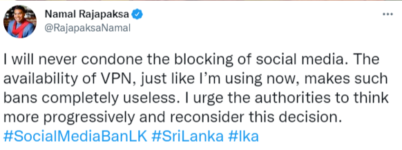 Sri Lanka imposes nationwide social media blackout