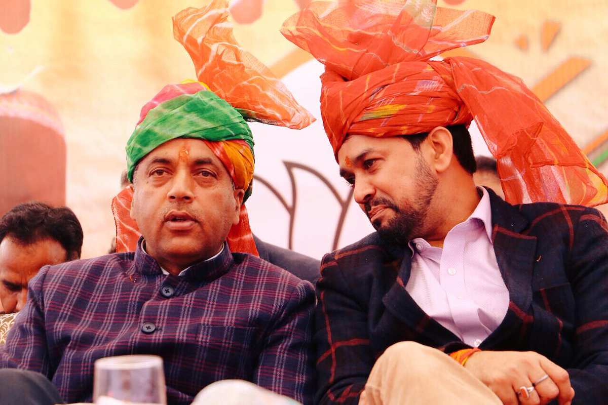 CM Jai Ram Thakur and Union Minister Anurag Thakur