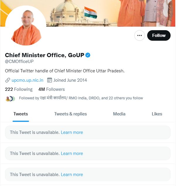 UP CMO Twitter handle hacked: