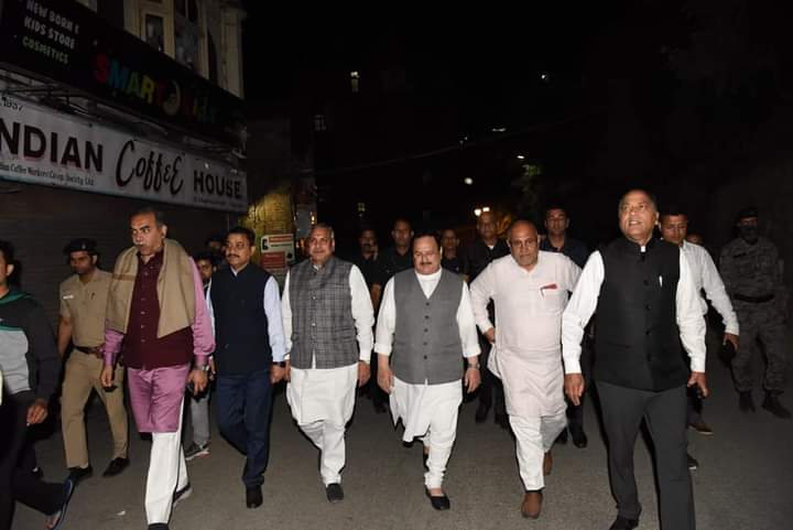 JP Nadda visited Shimla Mall Road