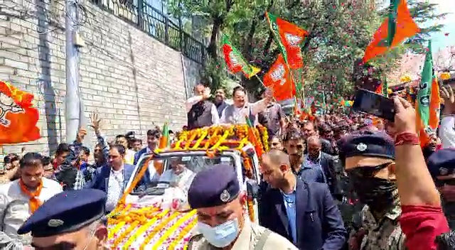 BJP roadshow in Shimla.