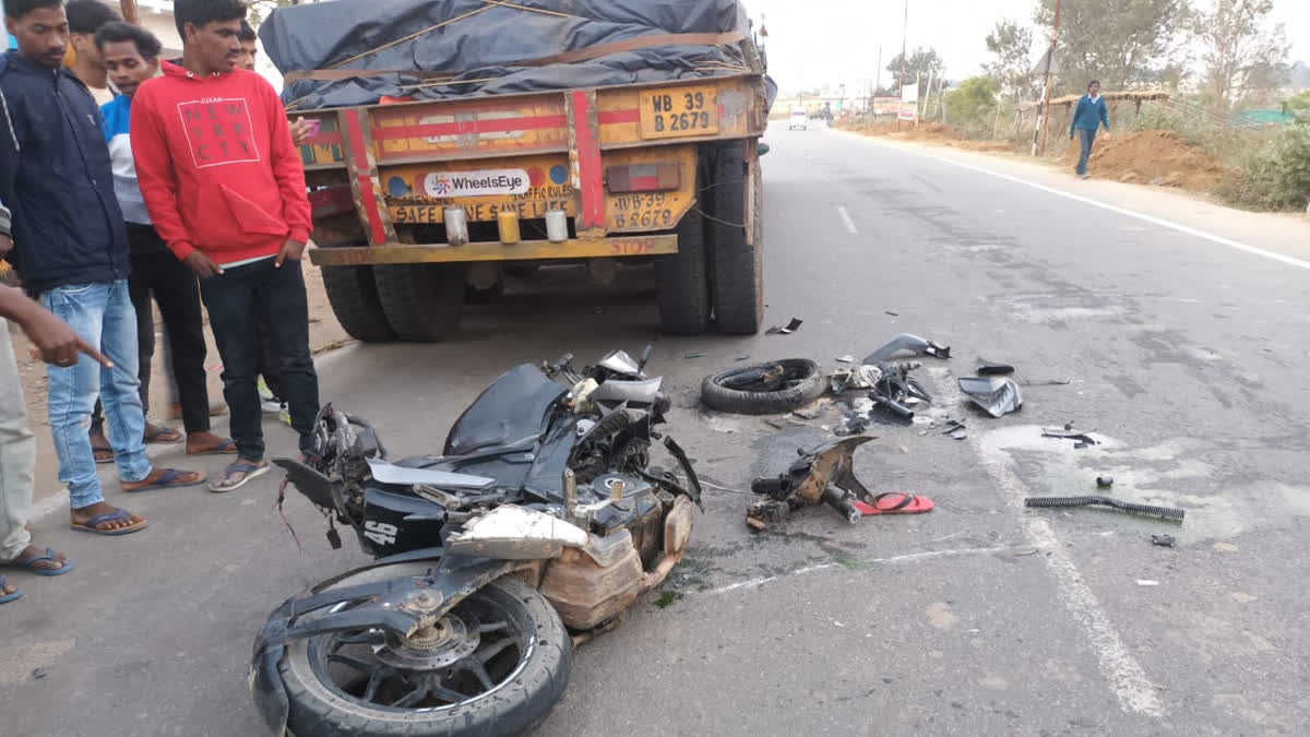 Bike rider died in road accident in Ranchi Tamad