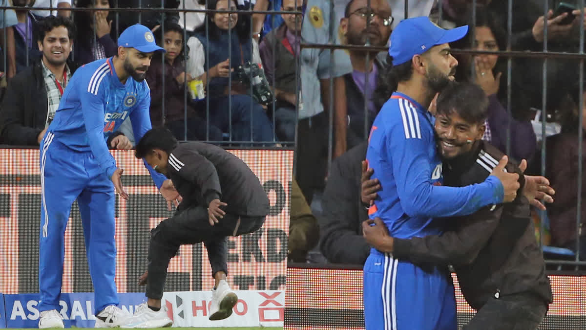 Fan Hugs Virat Kohli  Virat Kohli Fan Hug  India vs Afghanistan t20i  വിരാട് കോലി ആരാധകന്‍