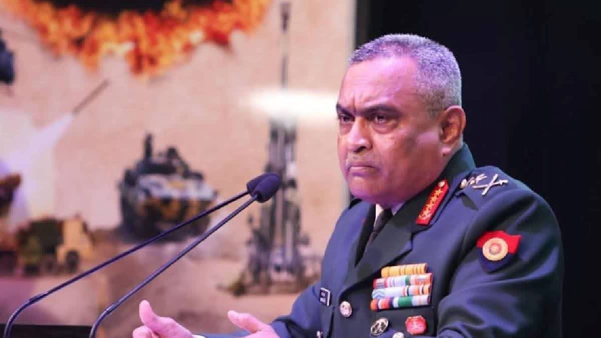 Army Chief General  Army Chief Manoj Pande  കശ്‌മീര്‍ തീവ്രവാദം  മണിപ്പൂര്‍ സംഘര്‍ഷം മനോജ് പാണ്ഡെ  ദേശീയ കരസേന ദിനം