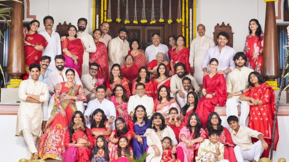 Chiranjeevi with his mega family