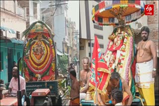 தேனி வரதராஜ பெருமாள் கோயிலில் சிறப்பாக நடைபெற்ற ஆண்டாள் புறப்பாடு நிகழ்ச்சி