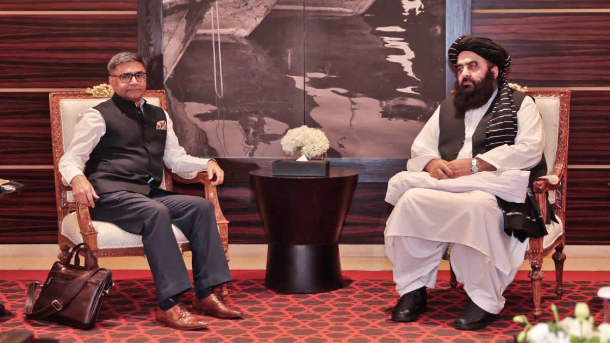 Foreign Secretary Vikram Misri meets Afghanistan Acting Foreign Minister Mawlawi Amir Khan Muttaqi, in Dubai on Jan.