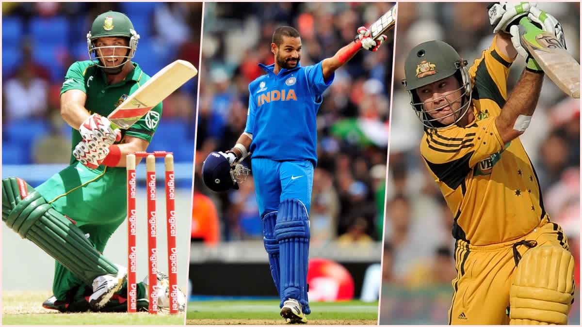 Jacques Kallis, Shikhar Dhawan and Ricky Ponting