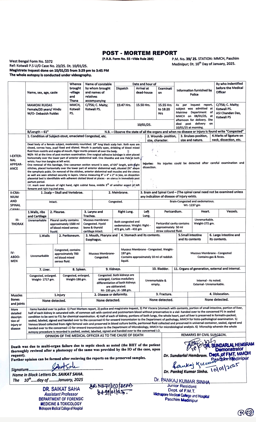 EXPIRED SALINE DEATH CASE