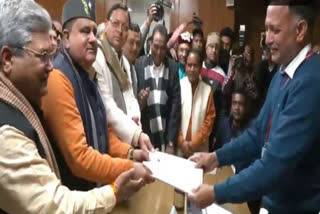 Uttarakhand BJP Chief Mahendra Bhatt Files Nomination for Rajya Sabha