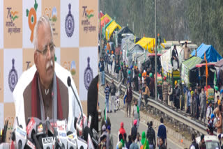 Farmers Protest Updates Haryana cm manohar lal on Farmers protest Allegation on aam aadmi party