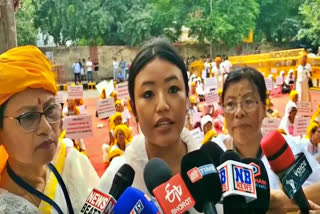 Manipur women take to streets to protest gun attacks by armed men
