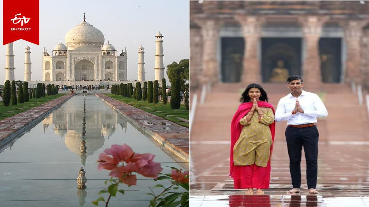 EX PRIME MINISTER RISHI SUNAK AND HIS WIFE AKSHATA NARAYANA MURTHY VISITING INDIA TO VISIT TAJ MAHAL