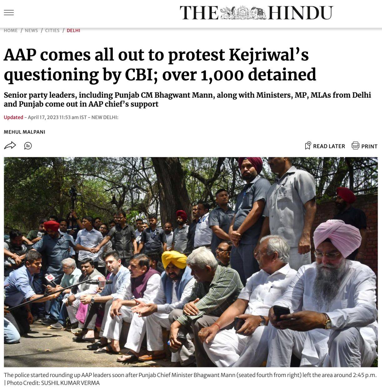 Factly debunked a viral video claiming AAP MLA Amanatullah Khan was dragged by police during recent questioning, clarifying it is from April 2023.