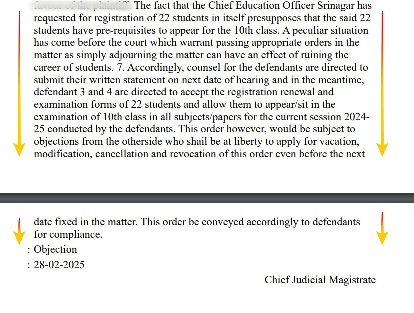 Srinagar Court Grants Relief To 22 Students Denied Admission In Class 10 Board Exam