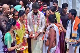 ACTOR DOLLY DHANANJAY AND DHANYATHA'S WEDDING CELEBRATION IN PALACE CITY