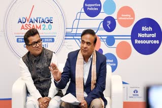 Assam Chief Minister Himanta Biswa Sarma addresses a press conference ahead of the 'Advantage Assam 2.0' - Investment and Infrastructure Summit 2025, in New Delhi