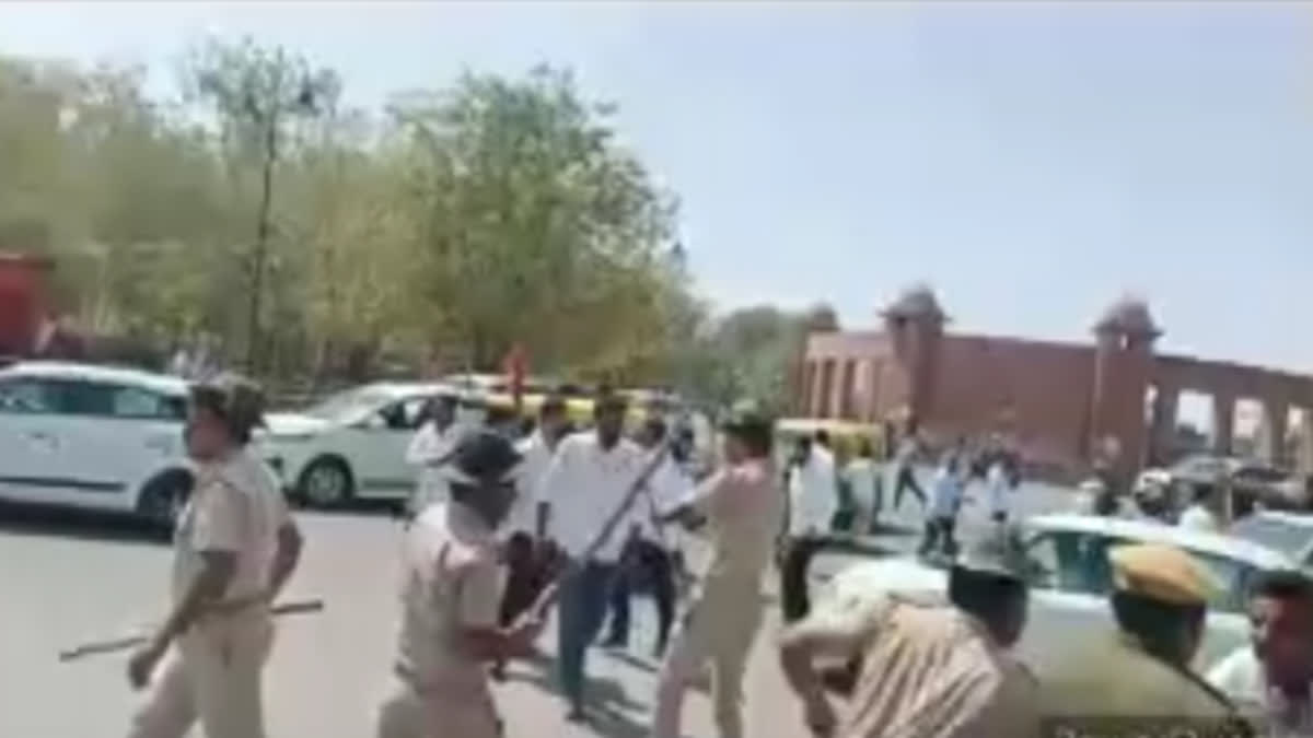 Youth Congress protest in Bikaner