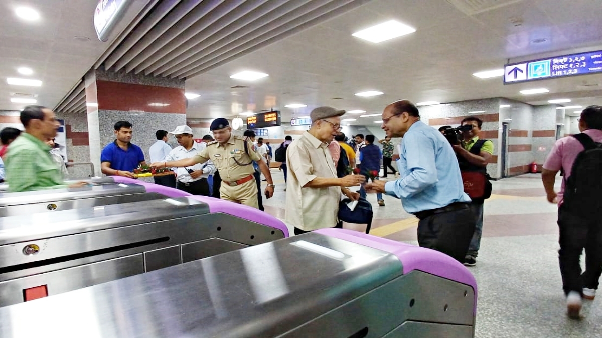 India first underwater metro train