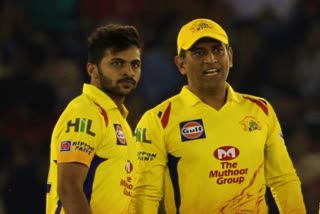 shardul thakur and ms dhoni