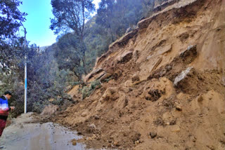 Landslide on Chamba Holi road