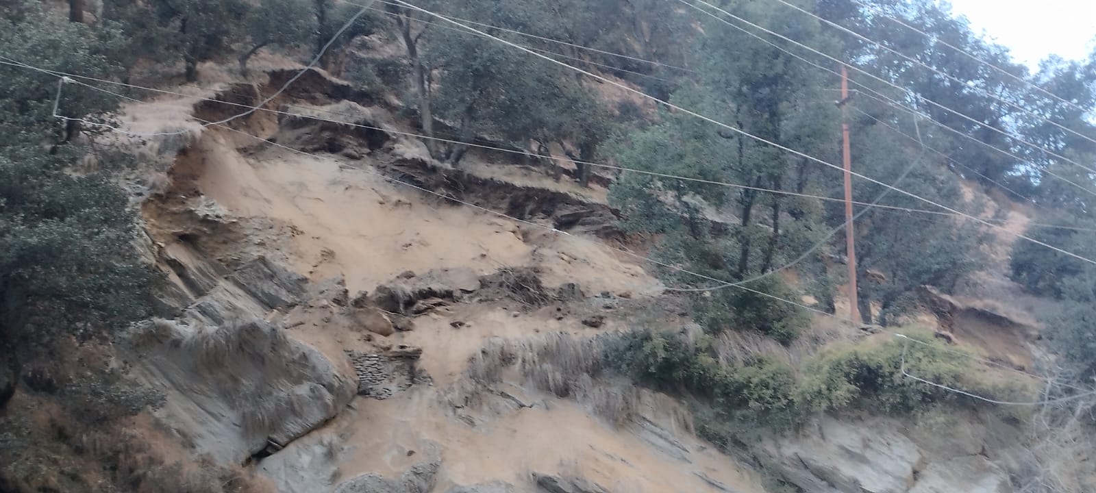 Landslide on Chamba Holi road