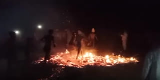 Youth walked on embers