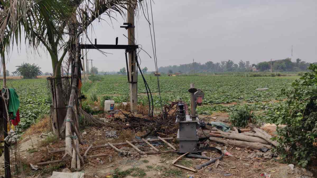 बिजली के ट्रांसफॉर्म को चोरी करने की कोशिश