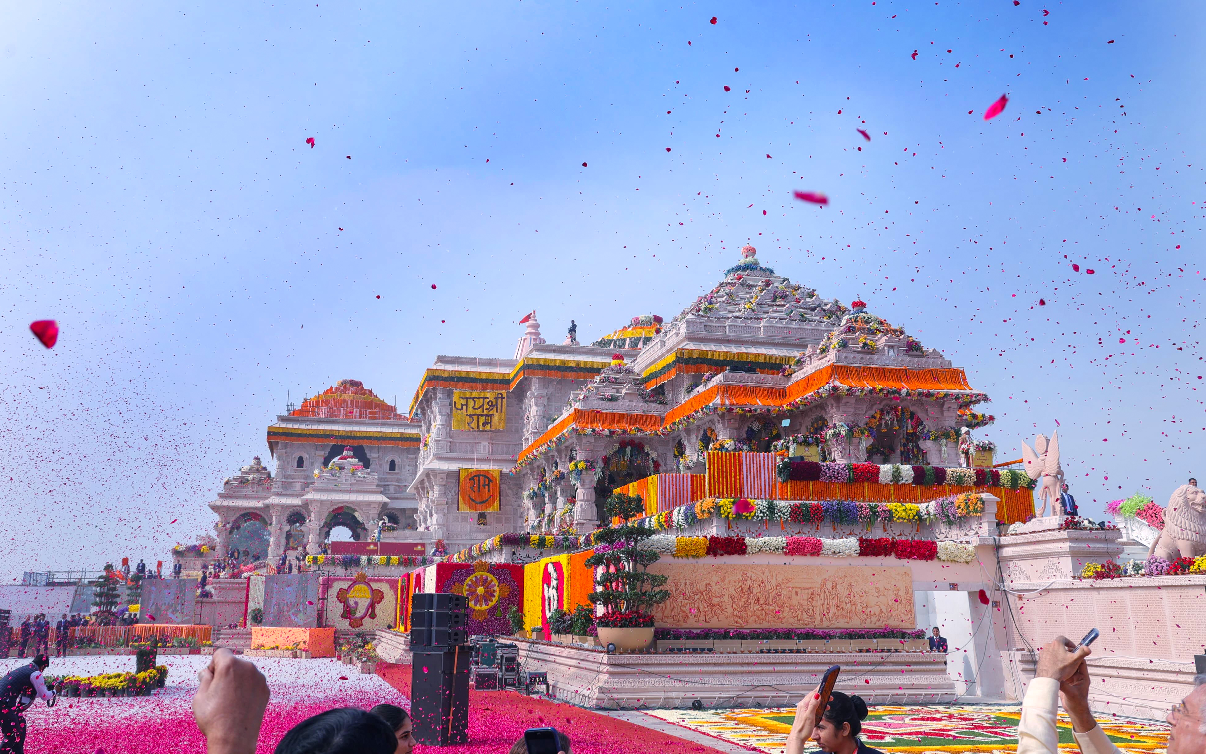 SILVER GOLDEN CLOTHS FOR SRI RAM LALLA AND SURYA ABHISHEK