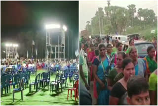 People Left the YSRCP Election Campaign Meeting