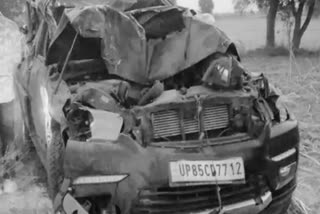 Car Overturned in Bharatpur