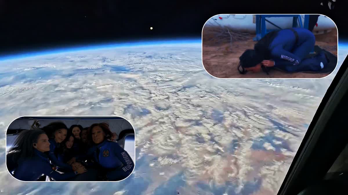 POP STAR KATY PERRY  WOMEN CREW SPACE FLIGHT  NEW SHEPARD SPACECRAFT  REPORTER GAYLE KING