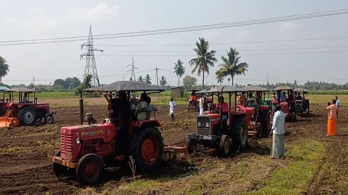 நல்லேர் பூட்டி உழவு பணியை தொடங்கிய விவசாயிகள்