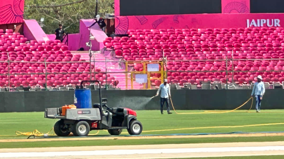 Employees taking care of SMS stadium