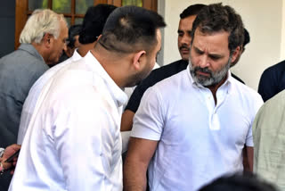 File photo of Tejaswi Yadav and Rahul Gandhi.