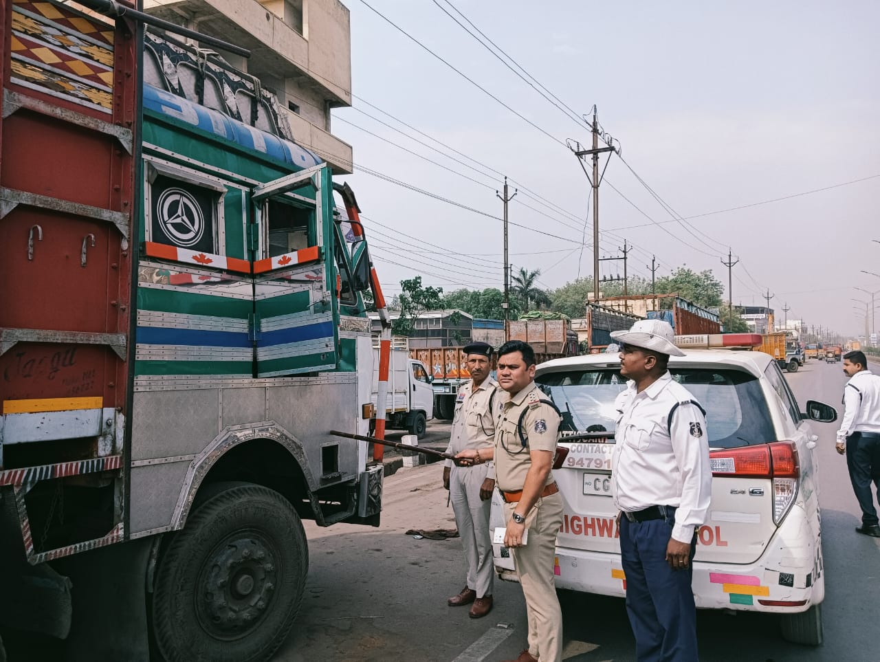 Action Of Raipur Traffic Police