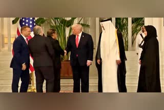 MUKESH AMBANI  US PRESIDENT DONALD TRUMP  QATARI EMIR  AMBANI MEETS TRUMP AND QATARI EMIR