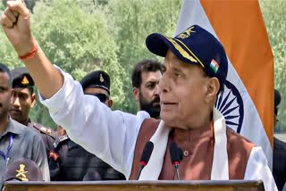 Defence Minister Rajnath Singh in Kashmir