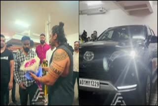 Action prince gifted a car worth lakhs to the bodyguard