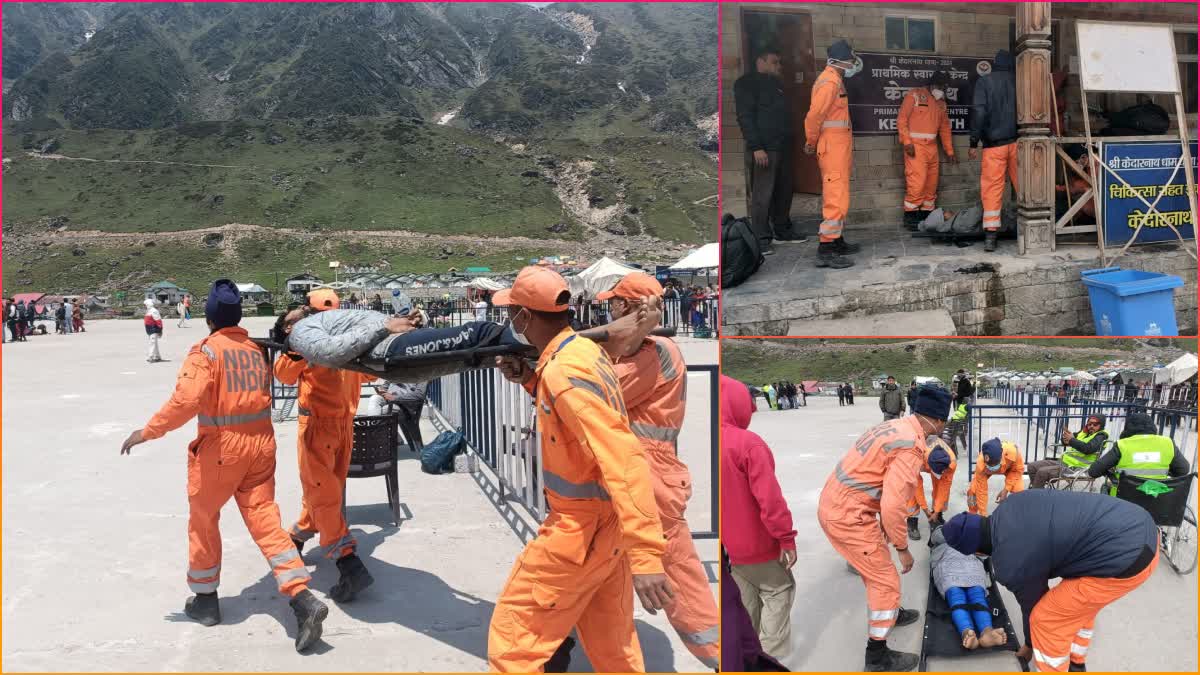 Injured and sick people are being rescued during the Kedarnath Yatra