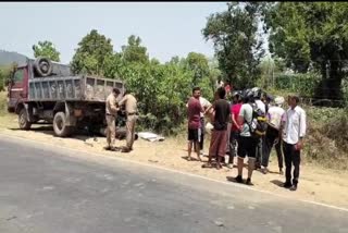 Road accident at Hamirpur