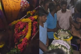 Mortal remains of Tamil victims of Kuwait fire.